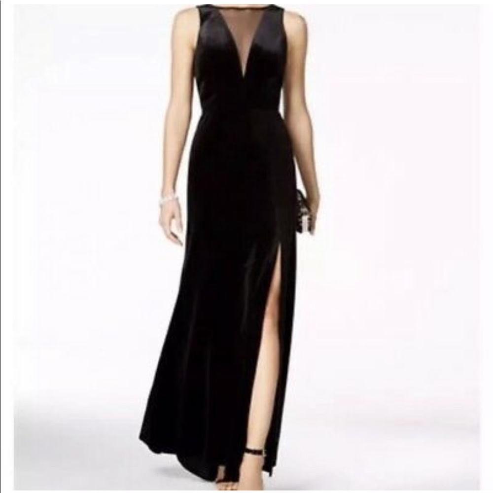 Nightway Plunging Illusion Velvet size 10